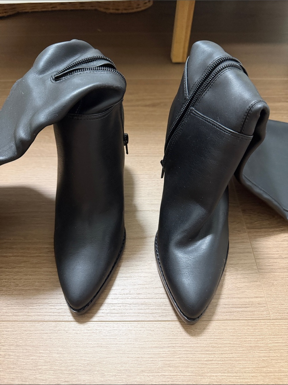 Marc Fisher Anata Black Pointed Toe Ankle Booties